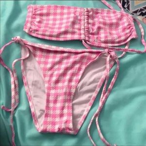 Pink two piece bikini